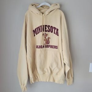 Minnesota Gophers Hooded Sweatshirt Hoodie Gold and Maroon Logo Graphic Size 2XL